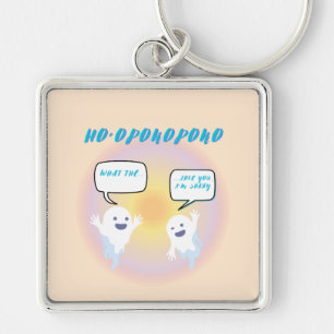Ho'oponopono Ghosts Healing & Funny Two-Tone Keychain