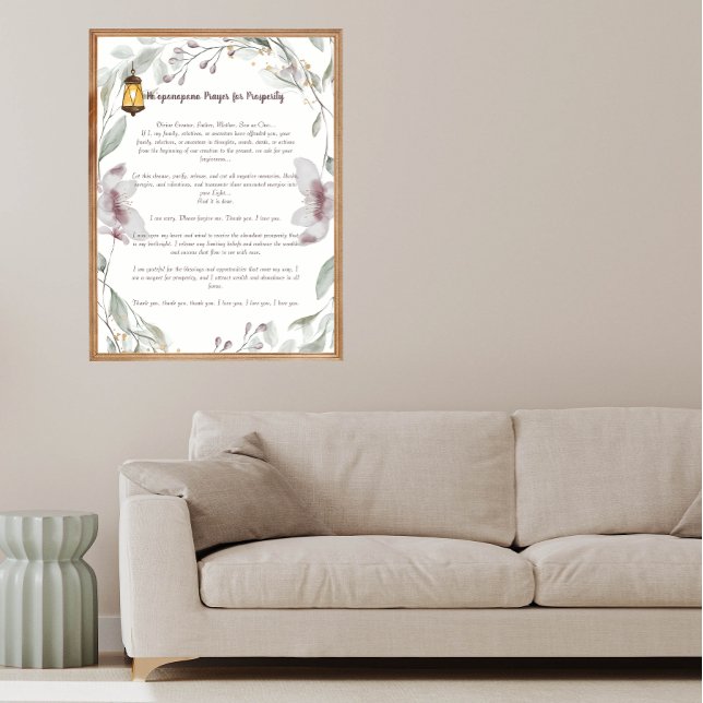Ho'oponopono Prayer for Prosperity  Canvas Print (Creator Uploaded)