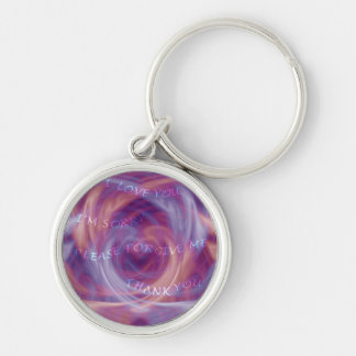 Ho'oponopono Purple Smoke Keychain