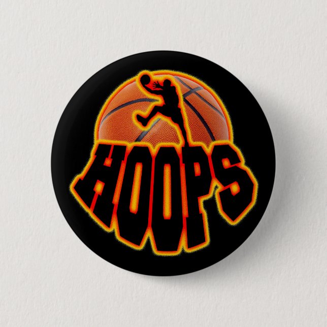 Hoops 2 Inch Round Button (Front)