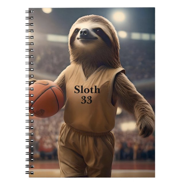Hoops and Hangs: The Slam Dunking Sloth, Notebook (Front)