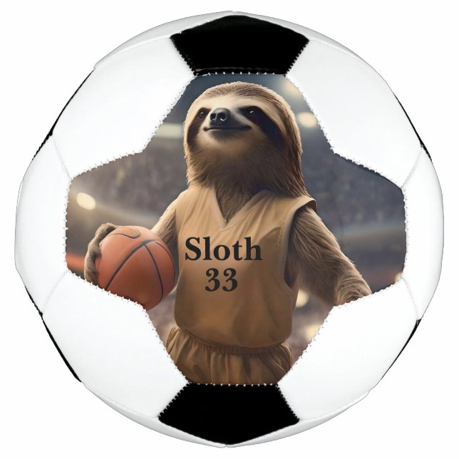 Hoops and Hangs: The Slam Dunking Sloth, Soccer Ball (Front)