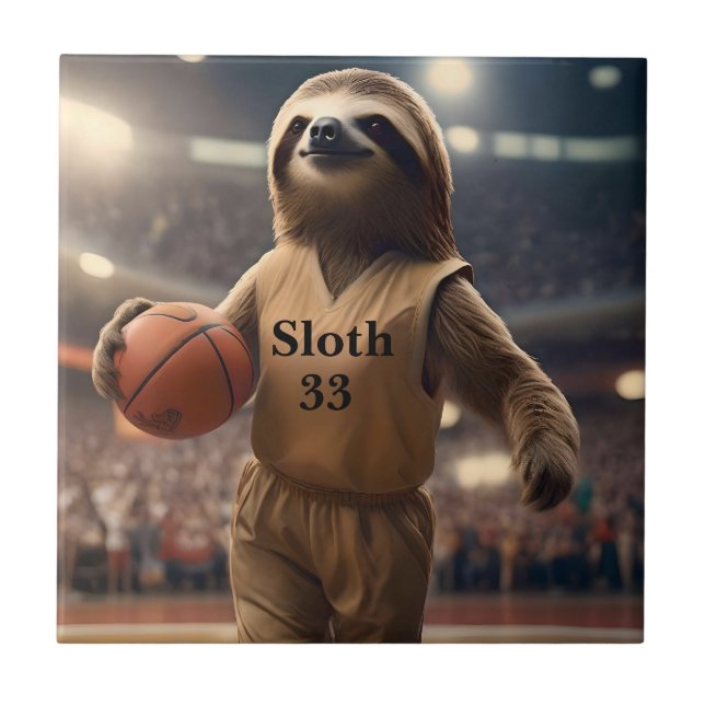 Hoops and Hangs: The Slam Dunking Sloth, Tile (Front)