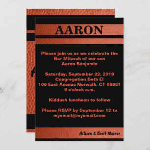 Hoops Bar Mitzvah Invitation