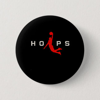 Hoops - Basball 2 Inch Round Button