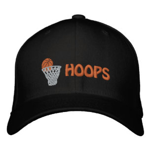 HOOPS Basketball Custom Embroidered Baseball Cap