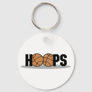 Hoops Basketball T-shirts and Gifts Keychain
