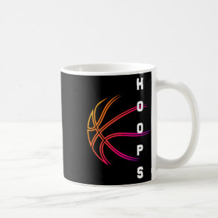 Hoops Bysketbyll Player Retro Coffee Mug