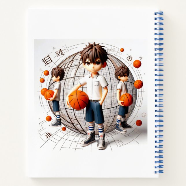 Hoops & Dreams – 3D Anime Basketball Notebook  (Back)
