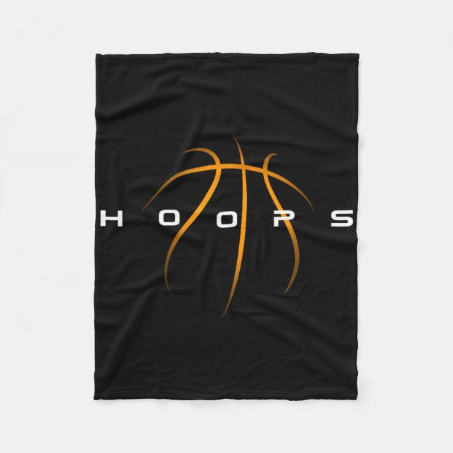 Hoops - Sketll Player Fan Sketll Coach  Fleece Blanket (Front)