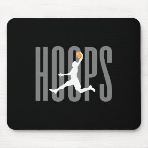 Hoops Sketll Player Mouse Pad