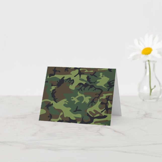Hoorah Congratulations Military Green Camouflage Card (Small Plant)
