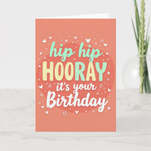 Hooray Birthday Text Card