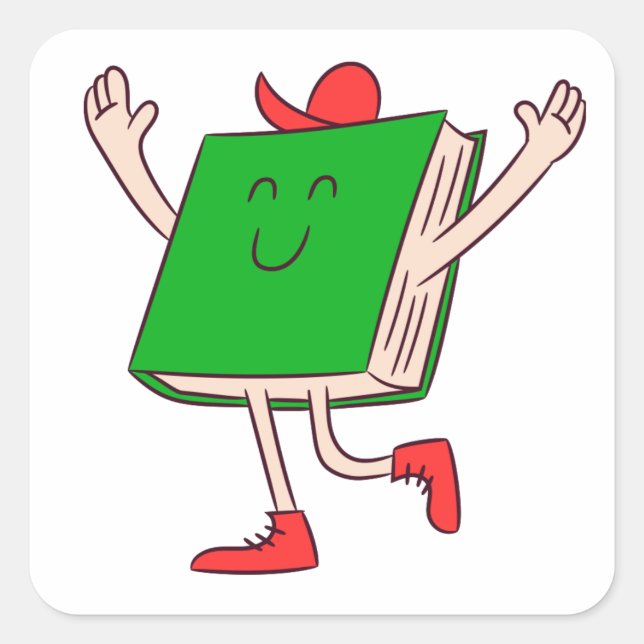 Hooray Book Express Square Sticker (Front)