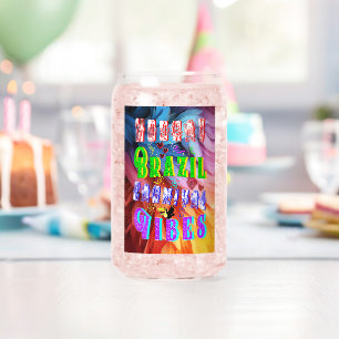 Hooray Brazil Carnival Vibes Can Glass