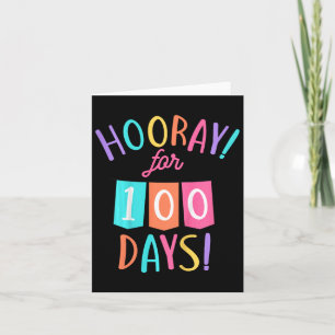 Hooray For 100 Days 100th Day Of School Toddler Bo Card