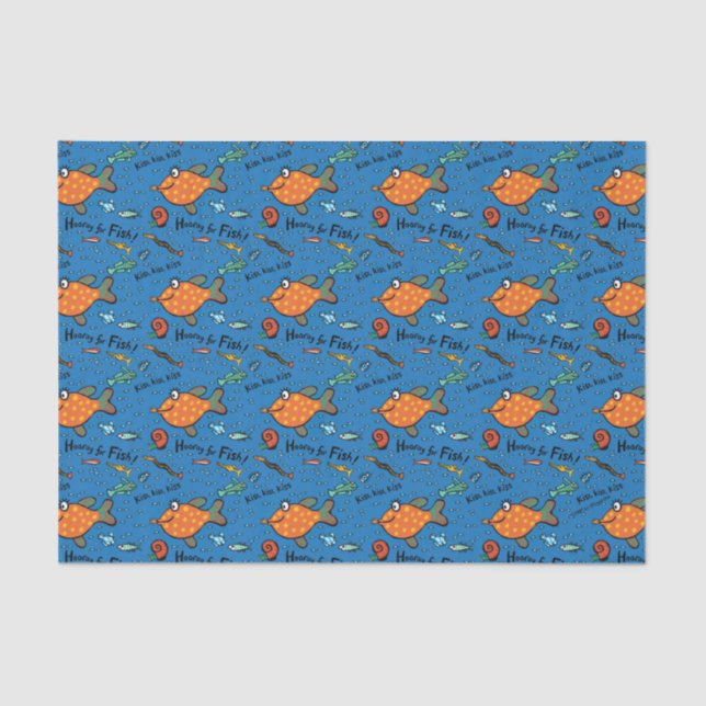 Hooray For Fish Pattern Tissue Paper (Front)