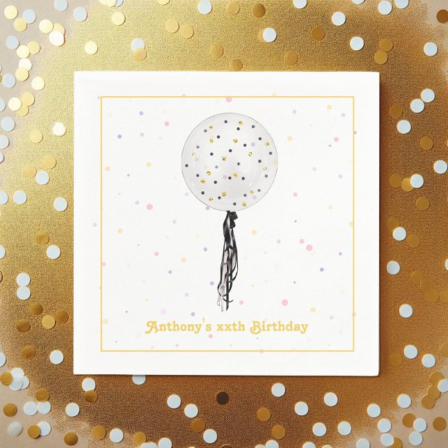 Hooray, It’s My Day! Birthday Party Balloon  Napkin (Hooray, It’s My Day! Birthday Party Balloon Napkins)