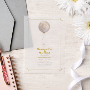 Hooray It’s My Day! Birthday Party Vellum Invitations