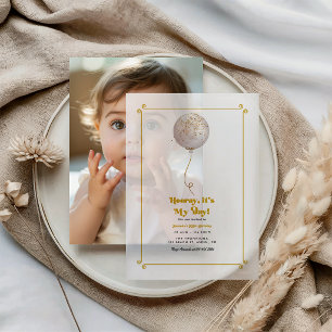 Hooray It’s My Day! Birthday Party Vellum Invitations