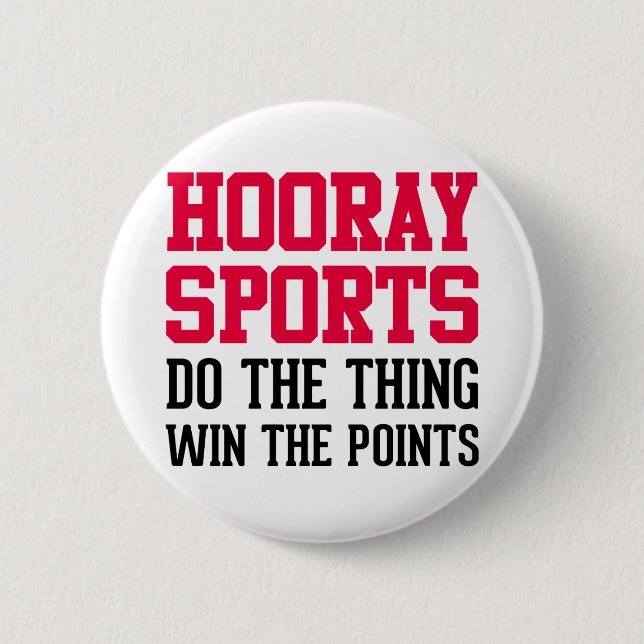 Hooray Sports 2 Inch Round Button (Front)