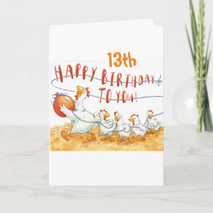 HOORAY ****SUR VOTRE 13e ANNIVERSAIRE**** Carte