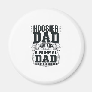 Hoosier Dad Vintage Engraving Quote Shirt Design_1 Magnet