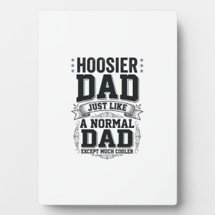 Hoosier Dad Vintage Engraving Quote Shirt Design_1 Plaque