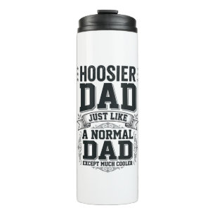 Hoosier Dad Vintage Engraving Quote Shirt Design_1 Thermal Tumbler