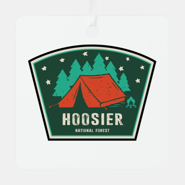 Hoosier National Forest Camping Metal Ornament (Front)