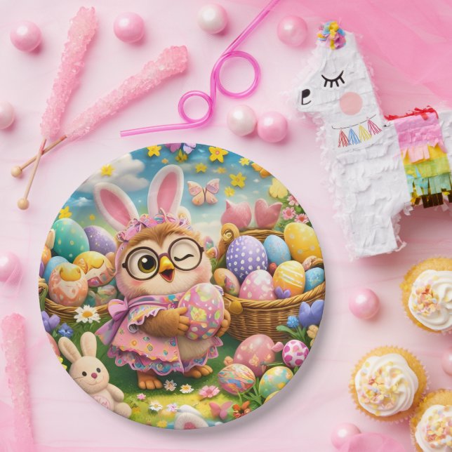 hoot at easer party plate (Party)