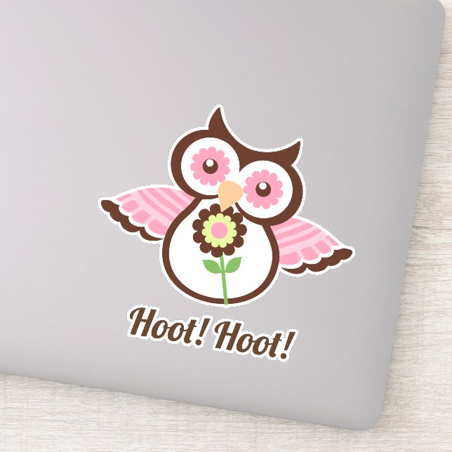 Hoot Hoot! Adorable spring owl floral (Detail)
