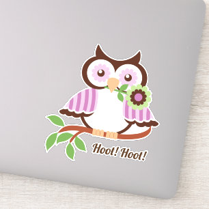 Hoot Hoot! Cute spring owl floral
