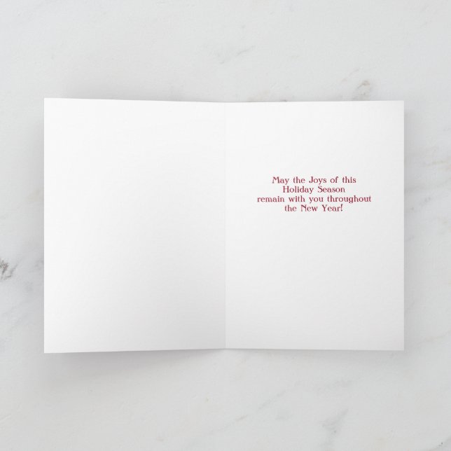 Hoot of a Holiday Personalized Text Holiday Card (Inside)
