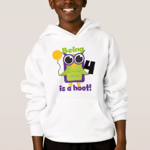 Hoot Owl 4th Birthday T-shirts and Gifts