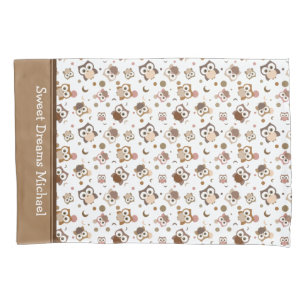 Hoot Owl Adorable Large-Eyed Pillowcase