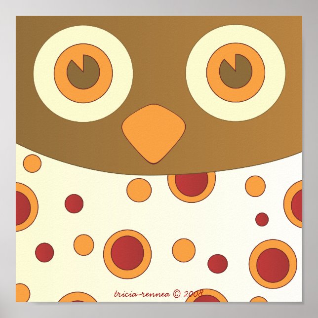 Hoot Owl Close-Up Poster (Front)