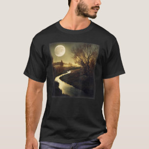 Hoot Owl Saying Good Nights As The River Runs By M T-Shirt