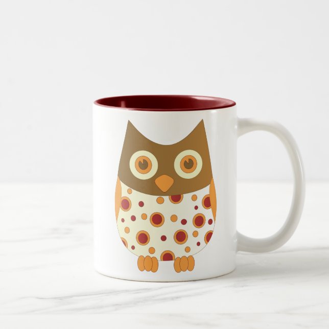 Hoot Owl Two-Tone Coffee Mug (Right)