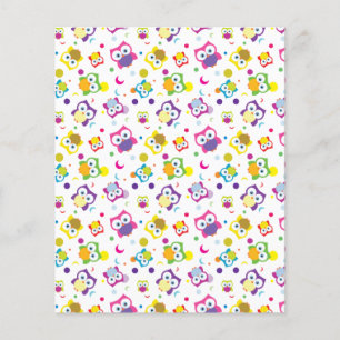 Hoot Owl Woodland Wildlife Polka Dots and Moons