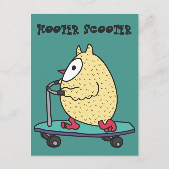 Hooter Scooter Postcard (Front)