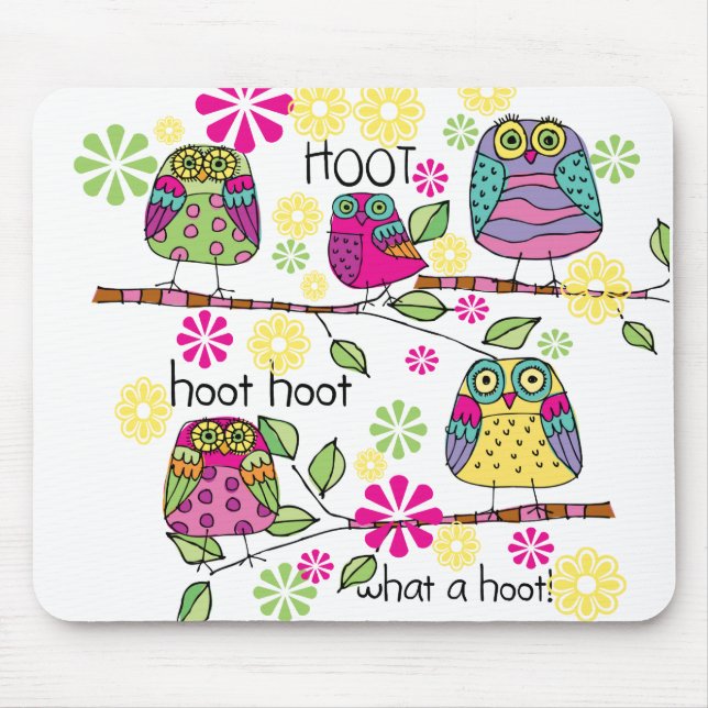 Hootie Owl Mouse Pad (Front)