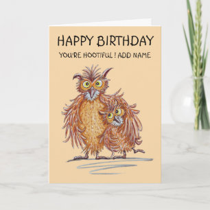 Hootiful owl  card