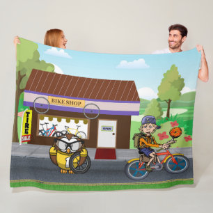 Hootin' Cycles Fleece Blanket