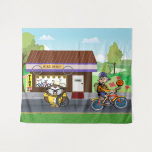 Hootin' Cycles Tapestry