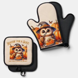 Hootin' For A Slice Oven Mitt & Pot Holder Set