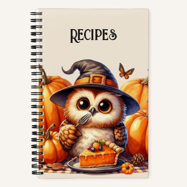 Hootin' For A Slice Recipe Notebook (Front)