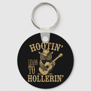 Hootin’ Leads to Hollerin’ – A Playful Cowboy Owl  Keychain