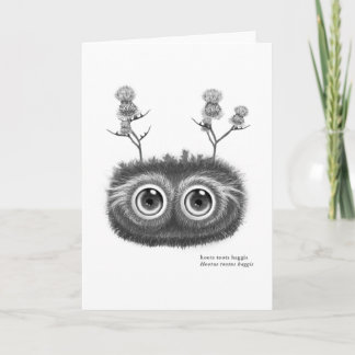 Hoots Toots Haggis. Latin Thank You Card