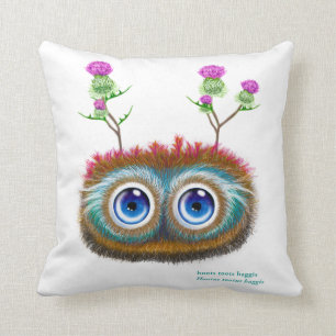 Hoots Toots Haggis. Latin Throw Pillow